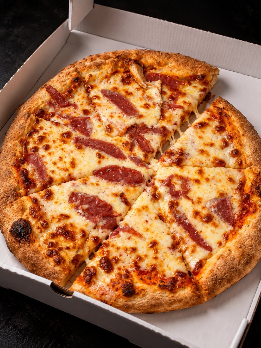 Pizza maison de Tamaris Food dans sa boîte